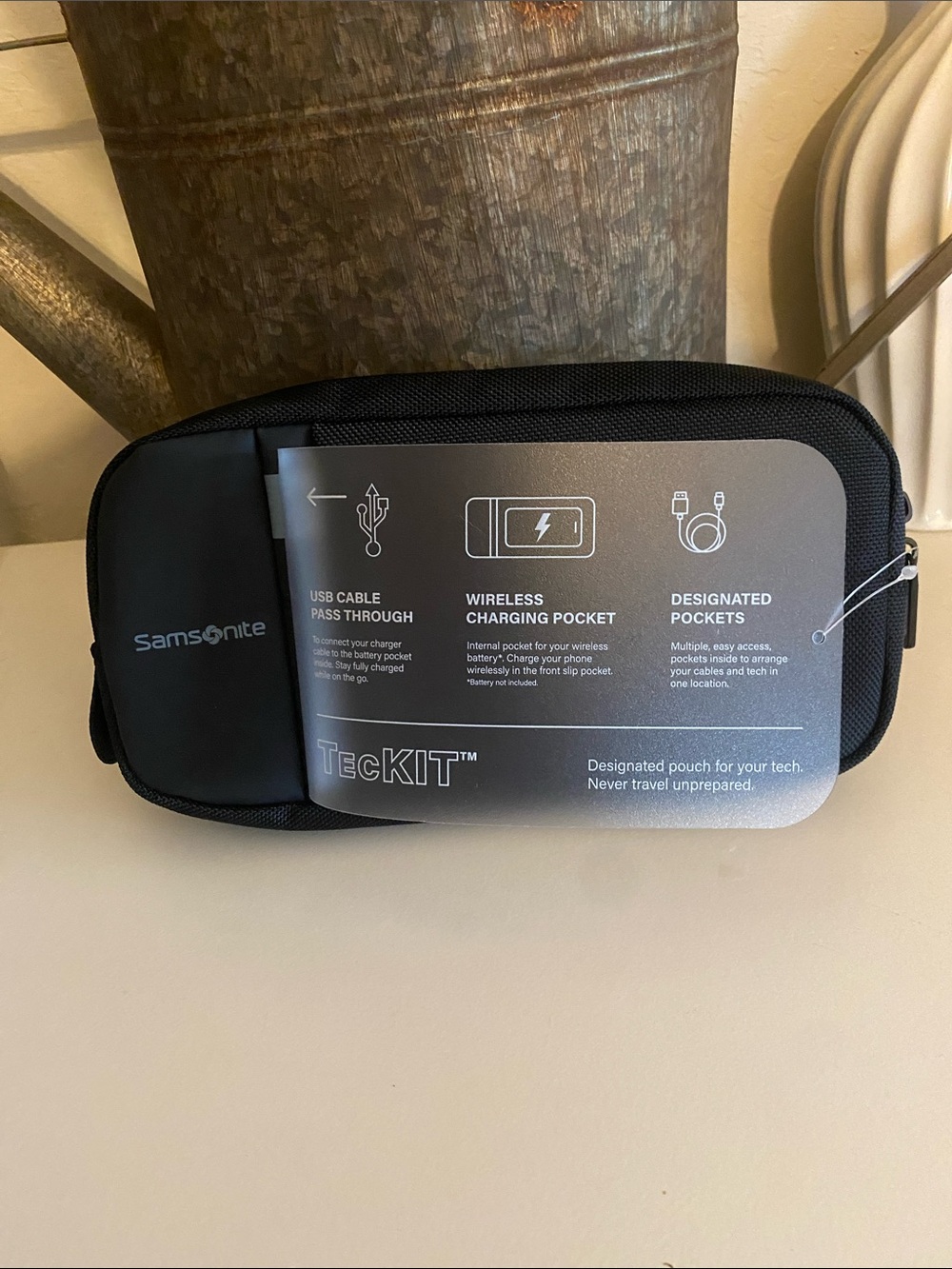 Brand New Samsonite TecKIT Electronics Pouch in Black